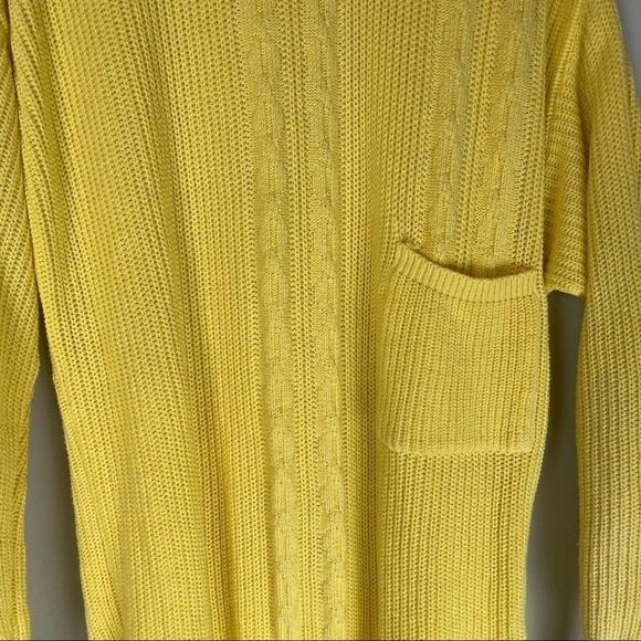 Vintage yellow lightweight tunic length sweater - Picture 2 of 6